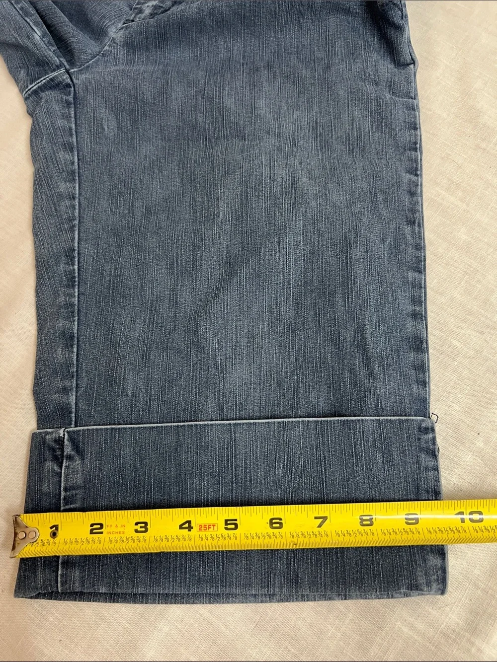 🌞 Gap Vintage 90s y2k Blue Denim Bermuda Shorts with a big cuff women size 12